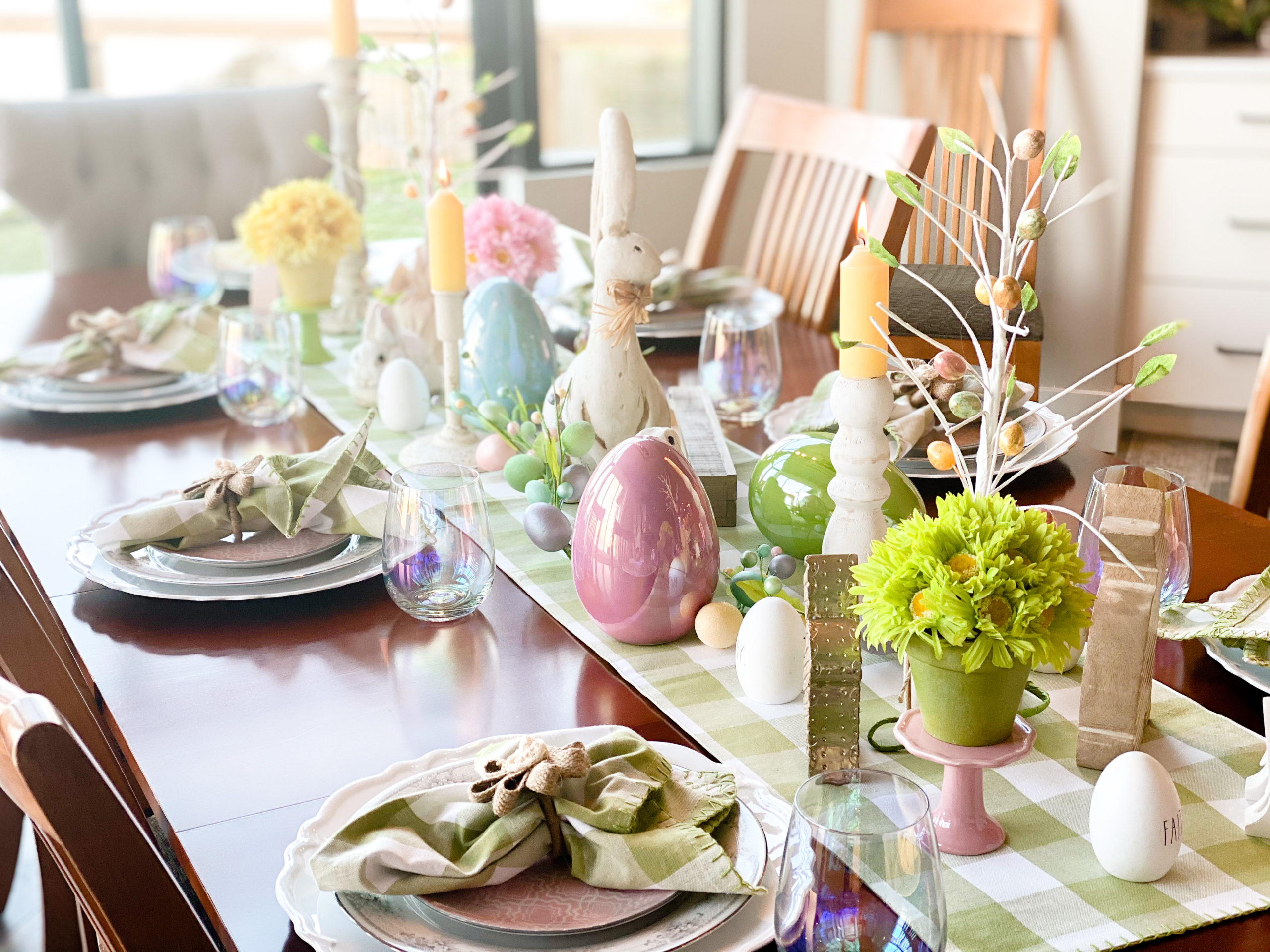 Colorful Easter Tablescape Setup – Home Has My Heart