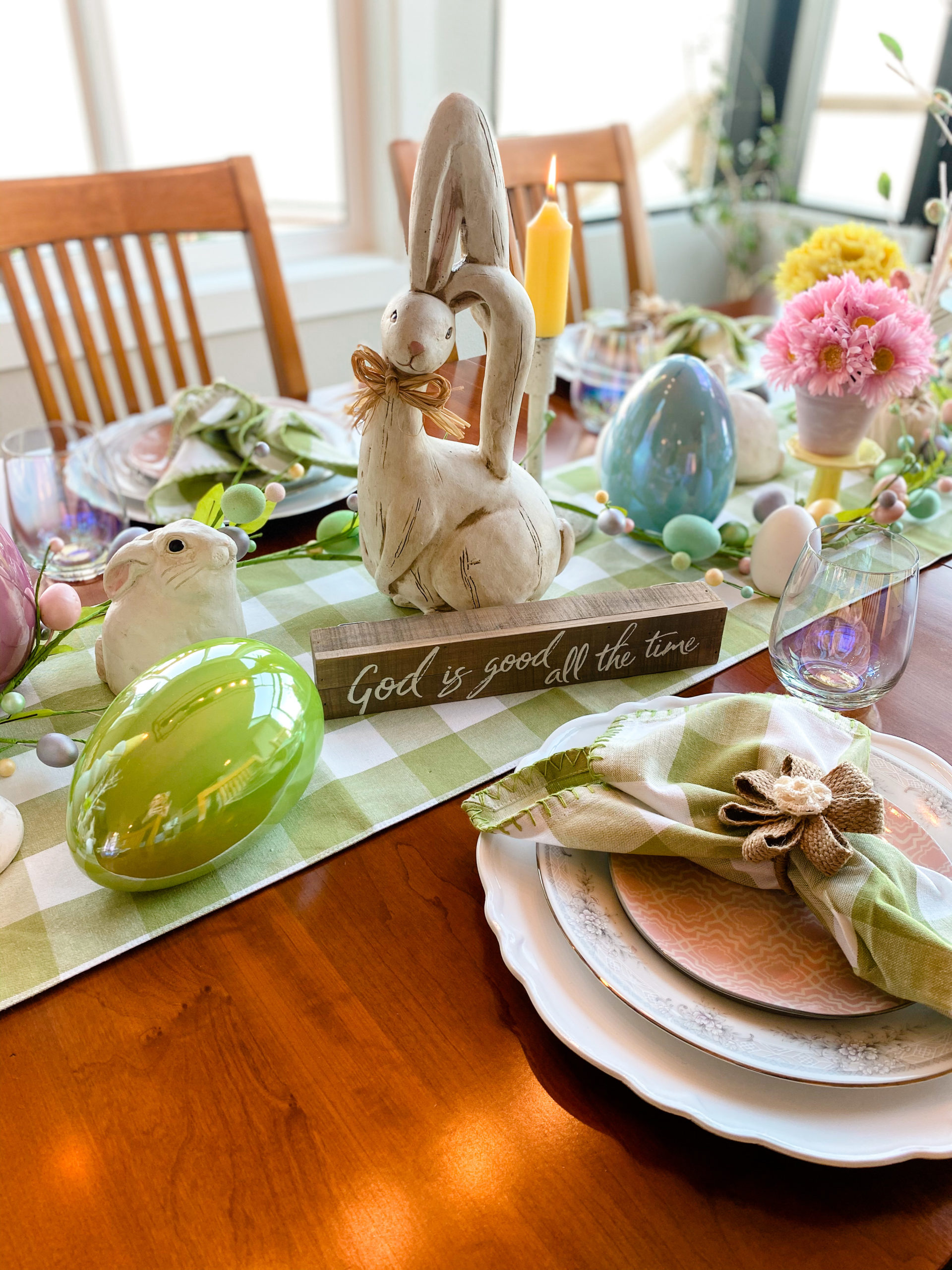 Colorful Easter Tablescape Setup – Home Has My Heart