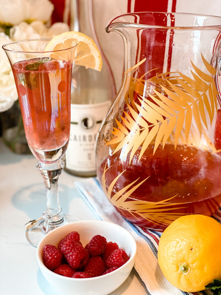 Raspberry and Lemon Rosé Sparkler