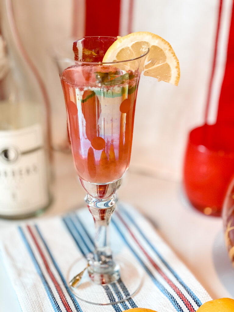 Raspberry and Lemon Rosé Sparkler