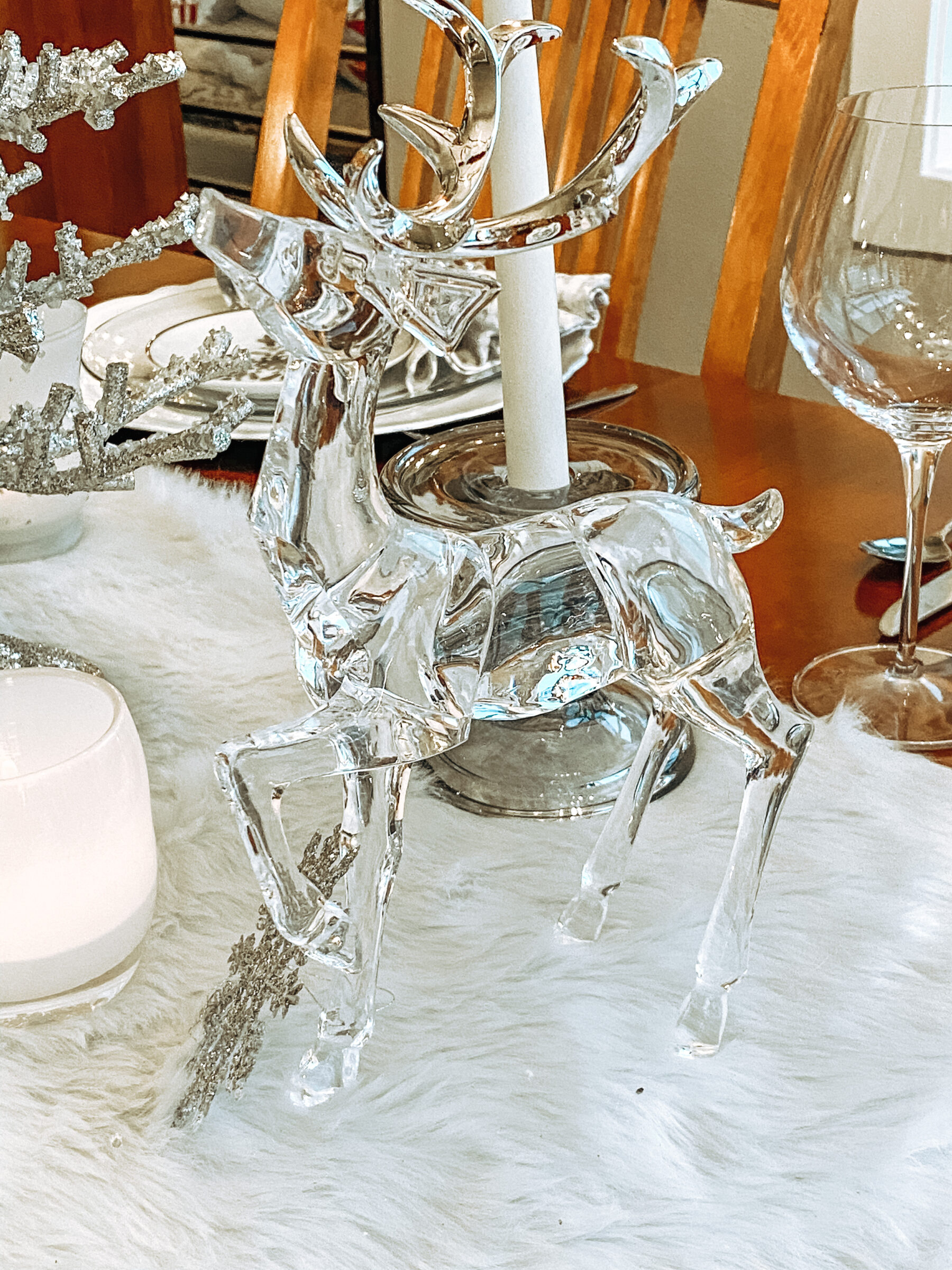 glistening winter wonderland tablescape