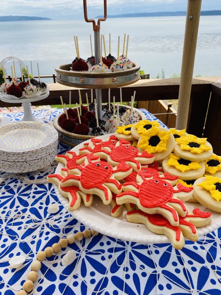 Crab Boil Engagement Party dessert themed