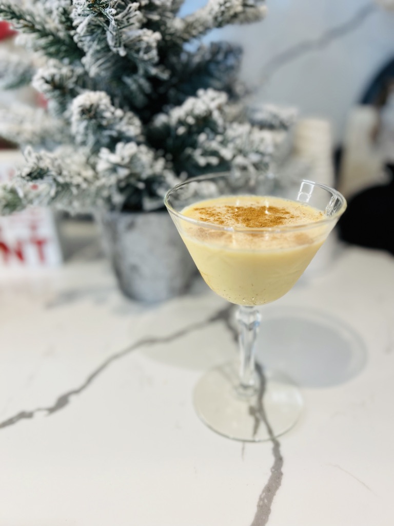 Eggnog Martini Christmas cocktails 