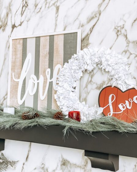 Farmhouse Valentine Rag Wreath