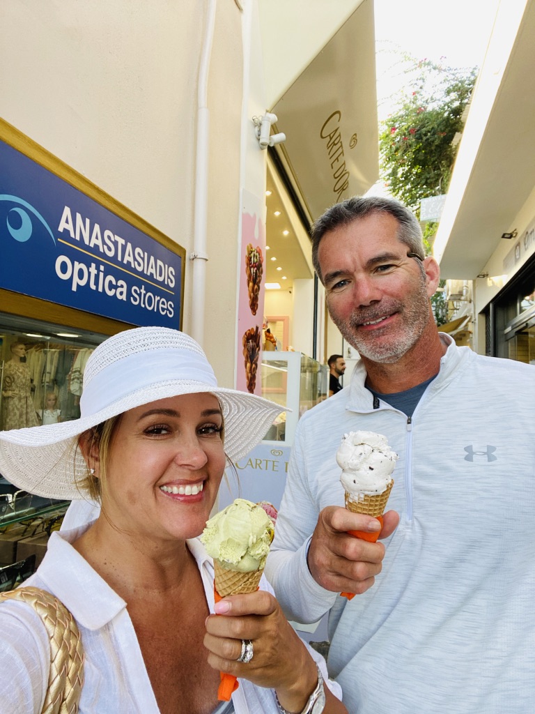 ice cream in santorini